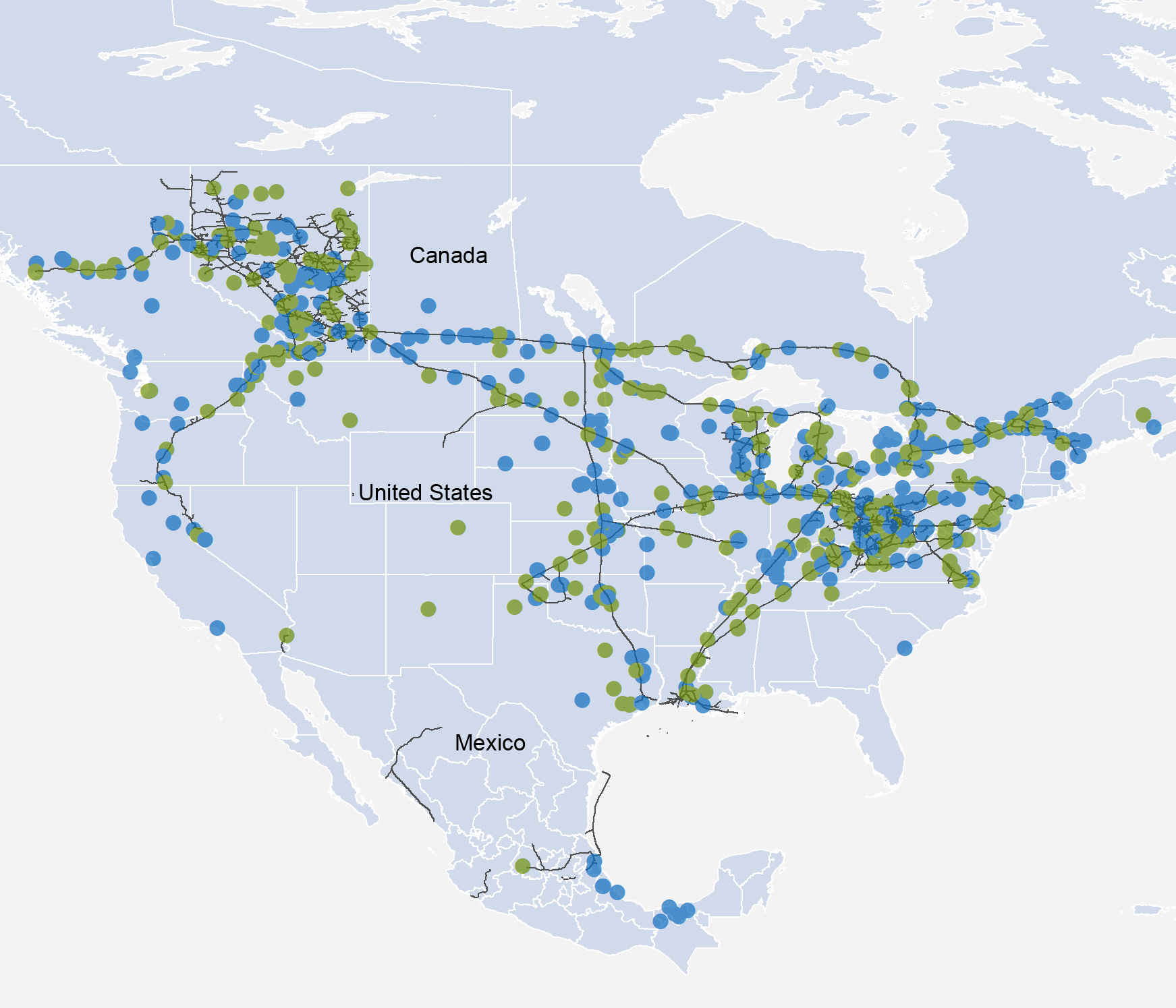 Map of initiatives or scholarship recipients