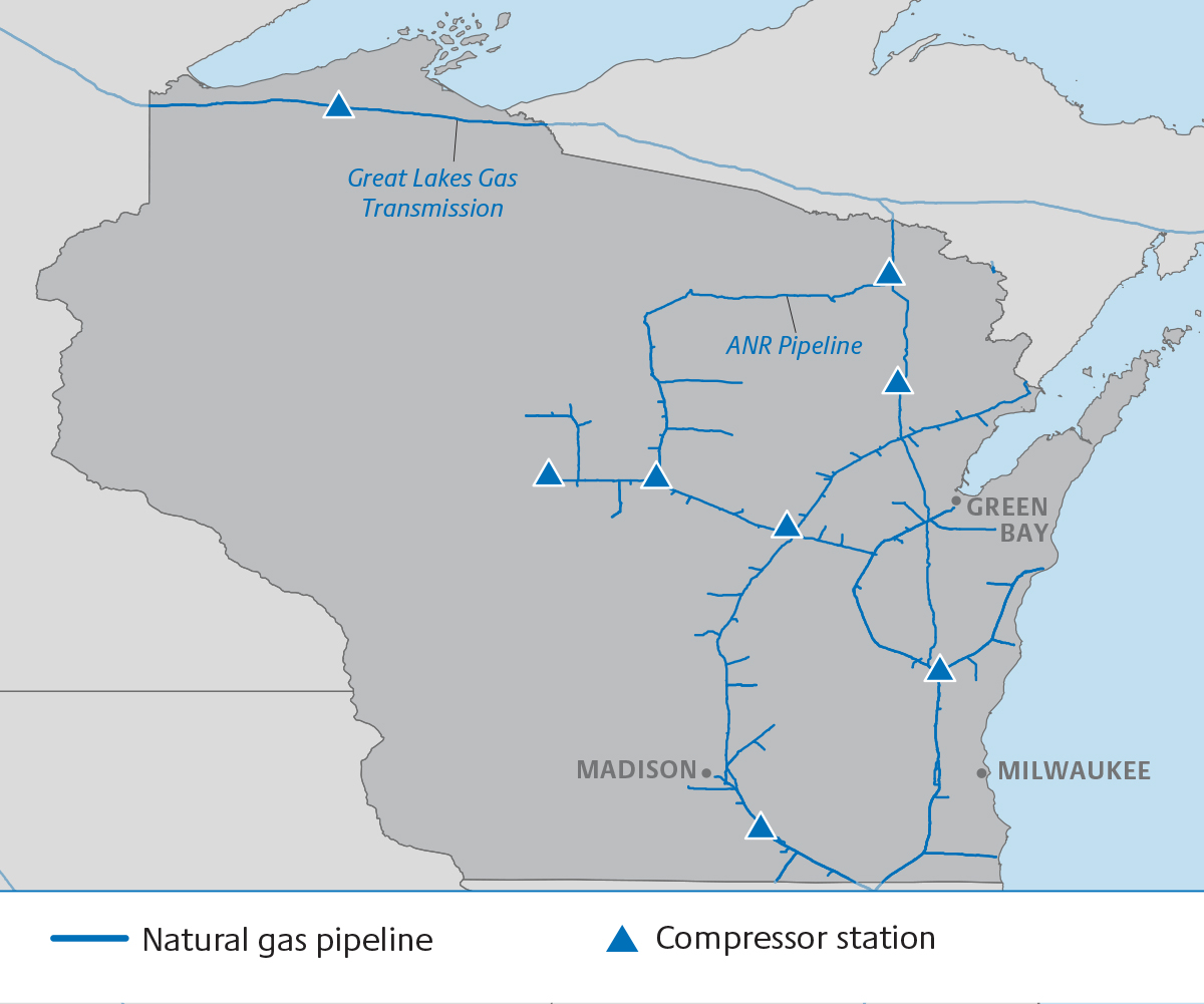 Heart of America &ndash; Wisconsin map