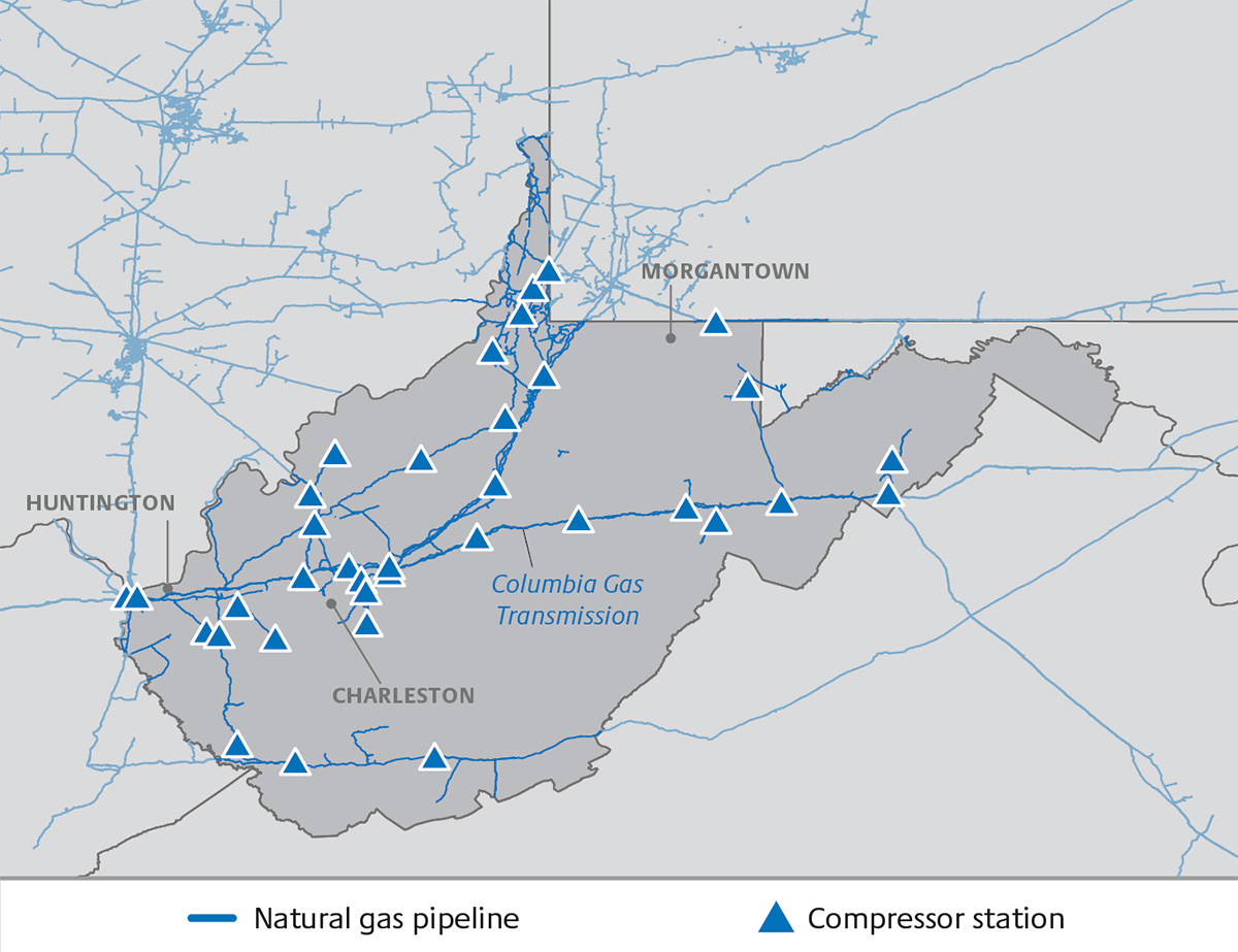 Heart of America &ndash; West Virginia map